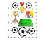 Lyroni Yenilebilir Şeker Kağıt Futbol Şampiyonu Temalı Pasta Süsleme
