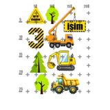Lyroni Yenilebilir Şeker Kağıt İnşaat Temalı Kişiye Özel Pasta Süsleme