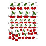 Lyroni Yenilebilir Şeker Kağıt Kiraz Vişne Cherries Temalı Pasta Süsleme