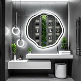 Lys Led'li Lazer Kumlamalı Lavabo & Banyo Aynası (Dokunmatik Sensörlü) beyaz led 90 x 90