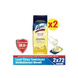Lysol Yüzey Temizleyici Antibakteriyel Islak Mendil 2X72’Li 144 Yaprak