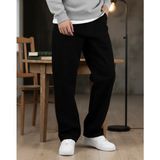 Lyvens Erkek Siyah Baggy Oversize Geniş Paça Jean Kot Pantolon - 36