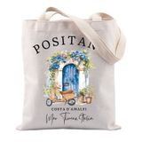 Lywjyb Birdgot Positano İtalyan Taze Limon Tote Çanta Amalfi Sahil Hediye İtalyan Adaları Hediye Güney İtalya Seyahat Çantası, Positano Limon Tote