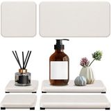 Lyxel 4 ADET Su Emici Taş Tepsi, Hızlı Kuruyan Diyatomit Taş Lavabo Tepsisi, Banyo Tezgahı için Su Emici Taş Bardak Altlıkları, Mutfak Sabunluk Tutucular Modern Evde Diş Fırçası Tutucuları
