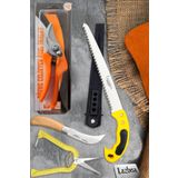LZ-K13 Budama Makası Budama Testeresi Gül Dal Budama ve Aşı Çakısı Bıçağı 4 Lü Set