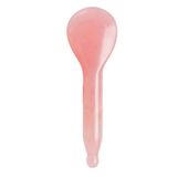 LZLRUN Rose Quartz Jade Roller Real Jade Gua Sha Board Mantar Masaj Yüz Kaldırma Aleti Yüz Guasha Masaj aleti (Kaşık şekli)
