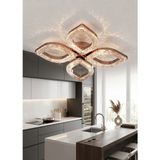 Lzy Avize Store 3 Renk Kristal Damla Plafonyer 4’lü Gold Avize – Salon, Yemek Masası, Mutfak, Antre ve Çocuk Odası Aydınlatma