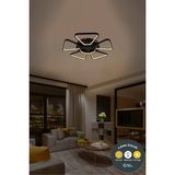Lzy Avize Store 3 Renkli Modern Kollu LED Tavan Avizesi-Yıldız Formlu Siyah Geometrik Salon Aydınlatma