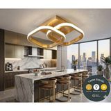 Lzy Avize Store Çift Kare Tasarım LED Eskitme Plafonyer Avize - 3 Farklı Renk Seçeneği ile Şık Koridor Antre Avizesi - 1