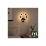 Lzy Avize Store Corona 3 Renk Ledli Duvar Apliği 20 cm Siyah Modern Dekoratif Geometrik Salon Yatak Odası Hol Lambası