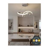 Lzy Avize Store Kar Çiçeği Krom Avize Sarkıt 3 Renk Ledli Modern Salon Mutfak Çocuk Odası Ve Antre Aydınlatma