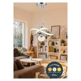 Lzy Avize Store Kar Çiçeği Sarkıt Toplu Modern Krom Avize - 3 Kademeli (Sarı-Beyaz-Gün Işığı) Salon ve Yatak Odası Avizesi