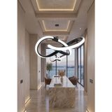 Lzy Avize Store Kar Çiçeği Siyah Avize, Modern LED Sarkıt, Salon, Mutfak ve Antre için Şık Aydınlatma
