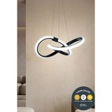 Lzy Avize Store Kar Çiçeği Siyah Sarkıt Avize 3 Renkli Led– Modern Salon, Mutfak, Çocuk Odası ve Antre Aydınlatma