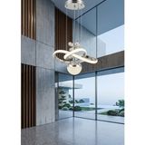 Lzy Avize Store Kar Çiçeği Toplu Modern Krom Avize - 3 Kademeli (Sarı-Beyaz-Gün Işığı) Salon ve Yatak Odası Avizesi