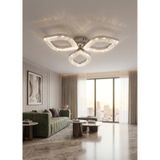 Lzy Avize Store Kristal 3'lü Modern LED Avize, Krom Bitişli, Salon, Mutfak ve Antre için Şık Tavan Aydınlatması