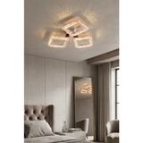 Lzy Avize Store Kristal Kare 3’lü Gold Plafonyer Avize – Salon, Yemek Masası, Mutfak, Antre ve Çocuk Odası Aydınlatma