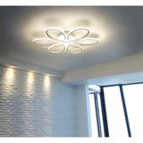 Lzy Avize Store Levent Papatya Plafonyer Model Ledli Modern 3 Renkli Aydınlatmalı 60 cm Ledli Avize - 1 - Beyaz