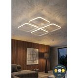 Lzy Avize Store March Dekoratif Beyaz Plafonyer LED Avize-4'lü Geometrik Kare 3 Renk Yanma Özellikli - 1