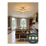 Lzy Avize Store Modern Geometrik Eskitme LED Tavan Avizesi - Kumandalı & 3 Renk Işık