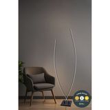 Lzy Avize Store U Model LED Avize 3 Renk-Modern Düz Lamba,yerden Aydınlatmalı,enerji Tasarruflu Tavan Lambası - Siyah