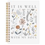 LZYRF Boho Çiçekli Hıristiyan Spiral Defter Günlüğü, Not Alma için My Soul İncil Defterleri ile İyi Gelir, Kadınlar için Hıristiyan Hediyeleri, Dua Günlüğü, Ciltli Defter, 13,5 x 20,3 cm