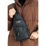 M-1007 Unisex Spor ve Günlük Kullanıma Uygun Göğüs Çapraz Çanta Sırt Çanta - Siyah