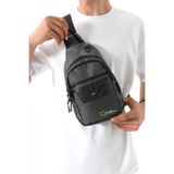 M 1034 Mega Bag Unisex Göğüs Çapraz Çanta, Body Bag Gri