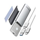 M.2 Nvme Sata SSD Muhafaza Adaptörü Aletsiz, USB C 3.2 Gen 2 10GBPS Nvme, 5gbps Ngff Sata Pcıe M-Anahtar (B+M Anahtar) 2230/2242/2260/2280, Alüminyum Harici M2 Kasa Desteği Uasp Trim-Pwem2-Wh