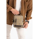 M 422 Mega Bag Erkek Portföy Omuz Çantası - 16 x 22 x 9 cm - Camel - Kahve