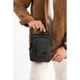 M 422 Mega Bag Erkek Portföy Omuz Çantası - 16 x 22 x 9 cm - Siyah - Kahve