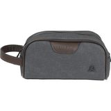 M 433 Mega Bag Kanvas El / Clutch / Makyaj / Tıraş Çantası Siyah-Kahverengi - Standart