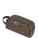 M 433 Mega Bag Kanvas El/Clutch/Makyaj/Tıraş Çantası Kahverengi