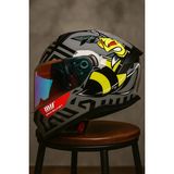 M-910 Bee Full Face Kask – Fiber, Güneş Vizörlü, Dot/ce Onaylı, Intercom Uyumlu - Çok Renkli