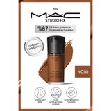 M.A.C 24 Saate Kadar Kalıcı Mat Fondöten - Studio Fix Fluid Spf15 - Renk: Nc55 - 30ml