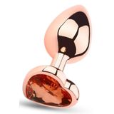 M Beden Kalp Taşlı Anal Tıkaç Butt Plug Anal Plug Paslanmaz Çelik Gizli Kargo