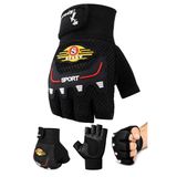 M Beden Kesik Yarım Fitness Gym Ağırlık Kaldırma Spor Eldiveni Unisex Bisiklet Eldiveni Siyah 115
