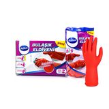 M Beden Temizlik Bulaşık Eldiveni - Doğal Pamuk Astarlı - Plastik