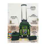 M.Blade 2 KADEMELİ ÇEKÇEKLİ TEKERLEKLİ KAREKTER DESENLİ ERKEKİ 3 LÜ SET TAKIM İLKOKUL SIRT ÇANTASI 40*28*17 cm