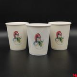 M Cup Yılbaşı Temalı Karton Bardak 50 Adet - Atkılı Kardan Adam