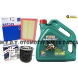 M.e.r.t. otomotiv yedek parça Hyundai Accent 1.5 Bakım Seti Hava Yağ Filtre Castrol 1994-2000