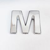 M Harfi 3,75 Cm Krom Yapışkanlı