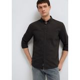 M Logo Nakışlı Kahverengi Gömlek Slim Fit/Dar Kesim 0211192-90892