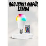 M Merc Giyim Akıllı Rgb LED Ampul LED Uzaktan Kumandalı Renk Değiştiren Ampul - Çok Renkli