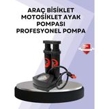 M Merc Giyim Basınç Saatli Ayak Pompası Bisiklet ve Araç Uyumlu - Çok Renkli