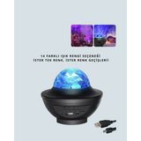 M Merc Giyim Bluetooth & USB Müzik Çalar Gece Lambası – 50 m² Kapsama, Uzaktan Kumanda - Çok Renkli