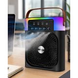M Merc Giyim Mini Klima Fan Buharlı Soğutucu Rgb LED Işıklı Taşınabilir Masaüstü Fan - Çok Renkli