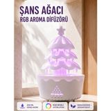 M Merc Giyim Şans Ağacı 250 ml Ultrasonik Hava Nemlendirici Rgb Işıklı Aroma Difüzörü - Çok Renkli
