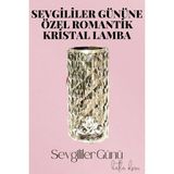 M Merc Giyim Sevgililer Gününe Özel Romantik Kristal Gece Lambası Sevgiliye Hediye - Çok Renkli