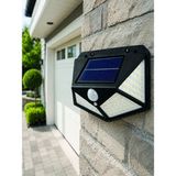 M Merc Giyim Solar LED Bahçe Aydınlatma Lambası 3 Işık Modlu Sensörlü Duvar Tipi Dış Mekan - Çok Renkli